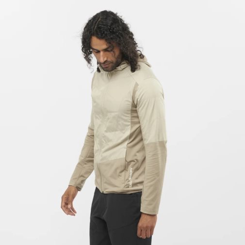 Beige Salomon Outline All Season Hybrid Men's Jackets | PH 85637I